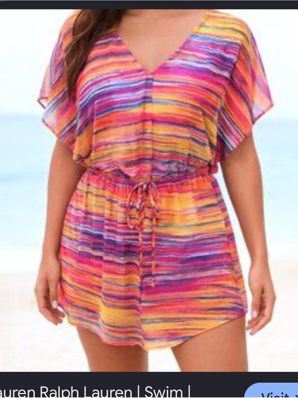 L ralph lauren missoni inspired  Striped Beach Cover-Up Tunic